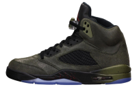 Jordan Air Jordan 5 Retro Fear Pack High Top Vintage Баскетбольные Кроссовки Мужские Армейский Зеленый