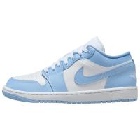 Jordan Air Jordan 1 Slip-on Устойчивый к истиранию Низкий Топ Скейтбординг Женские Светло-Синие