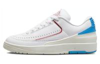Jordan Air Джордан 2 Low 'Фитнес-красный' и 'Темный пудрово-голубой' Низкий топ Винтажные баскетбольные кроссовки Женские Белые