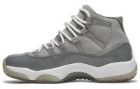 Jordan Air Jordan 11 Ретро Cool GREY 2010 Non Slip Легкий MID Топ Винтажные баскетбольные кроссовки Мужской Серый Белый