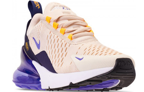 Nike Air Max 270 Low Топ Марафон Беговые кроссовки Женские Бежевый Белый Синий