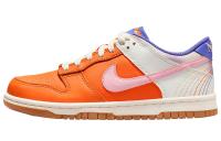 NIKE Dunk Детские Скейтбординги Низкие Кроссовки Оранжево-белые Унисекс