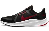 Nike Quest 4 Амортизация Противоскользящий Дышащий Низкий верх Повседневная беговая обувь Мужская Черный Красный