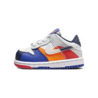 NIKE Dunk Обувь для малышей Низкие кеды Белый/Свет Серебряный/Темно-синий/Белый Детская