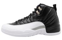 Jordan Air Джордан 12 Slip-resistant MID Топ Винтажные баскетбольные кроссовки Мужской Белый черный