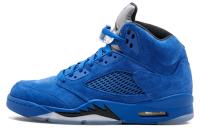 Jordan Air Jordan 5 Retro Blue Suede High Top Vintage Баскетбольные Кроссовки Мужские Blue