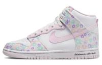 NIKE Dunk Кроссовки для скейтбординга MID Топ Бело-розовый Женские