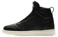 Jordan Air Jordan 1 Ретро High Zip Черный Sail Non Slip Легкий High Top Винтажные баскетбольные кроссовки Женские Черный
