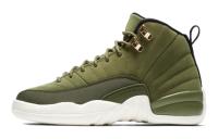 Jordan Air Jordan 12 Retro Chris Paul CLASS OF 2003 High Top Vintage Баскетбольные Кроссовки Женские Оливково-Зеленые