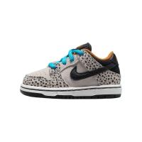 NIKE Dunk SB Детская обувь, низкие кеды, светло-коричневый/черный/оранжевый