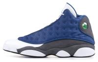 Jordan Air Jordan 13 Ретро Flint Non Slip Легкий High Top Винтажные баскетбольные кроссовки Мужской Синий Белый Выпуск 2010 года