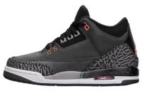 Jordan Air Jordan 3 Retro Fear MID Топ Винтажные Баскетбольные Кроссовки Женские Черные