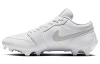 Jordan Air Jordan 1 Low TD Cleat Нижняя юбка устойчивая к износу дышащая футбольная обувь мужская белая