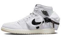 Jordan Air Jordan 1 Utility SP Износостойкие Высокие Баскетбольные Кроссовки Мужские Белые Черные