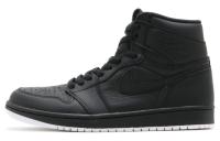 Jordan Air Jordan 1 Retro Черный Перфорированный Высокий Топ Винтажные Баскетбольные Кроссовки Мужские Черные