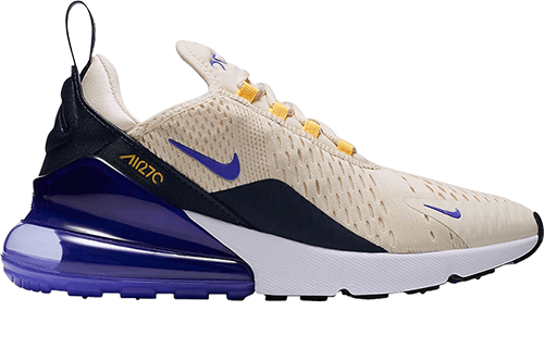 Nike Air Max 270 Low Топ Марафон Беговые кроссовки Женские Бежевый Белый Синий