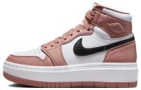 Jordan Air Jordan 1 Амортизация Износостойкий Высокий Топ Винтажные Баскетбольные Кроссовки Женские Белые Розовые