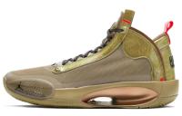 Jordan Air Джордан 34 Bayou Boys PE Крокодил Zion MID Баскетбольные кроссовки для игры Мужские Коричнево-желтые