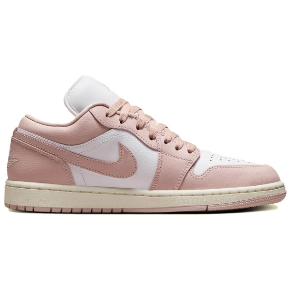 Jordan Air Jordan 1 Slip-on Устойчивый к истиранию Низкий топ Скейтбординг Женские Розовый Белый