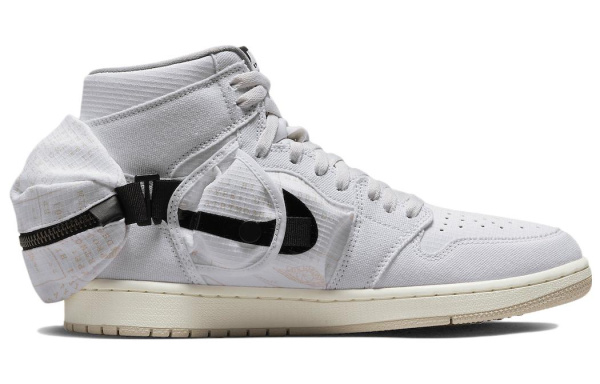 Jordan Air Jordan 1 Utility SP Износостойкие Высокие Баскетбольные Кроссовки Мужские Белые Черные