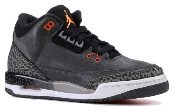 Jordan Air Jordan 3 Retro Fear MID Топ Винтажные Баскетбольные Кроссовки Женские Черные
