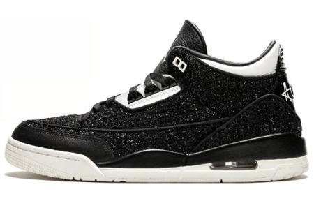Jordan Air Jordan 3 Retro SE Awok Vogue Черный Slip Lightweight MID Баскетбольные кроссовки Top Vintage Женские Черный Белый
