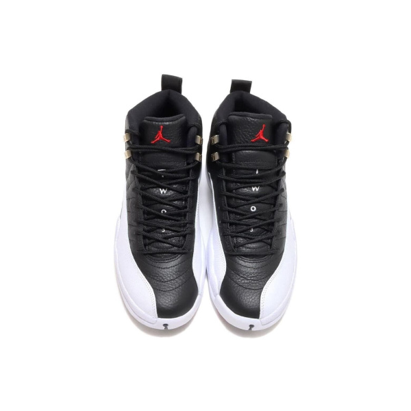 Jordan Air Джордан 12 Slip-resistant MID Топ Винтажные баскетбольные кроссовки Мужской Белый черный