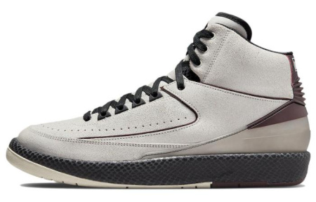 A MA MANIÉRE X JORDAN Air Jordan 2 Ретро SP 'Парус And Бургунди' Высокие Топы Винтажные Баскетбольные Кроссовки Унисекс Черный Бордовый