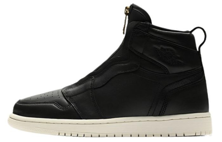 Jordan Air Jordan 1 Ретро High Zip Черный Sail Non Slip Легкий High Top Винтажные баскетбольные кроссовки Женские Черный
