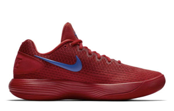Nike Hyperdunk 2017 Нескользящий Легкий Низкий Топ Баскетбольные Кроссовки Мужские Красный Синий