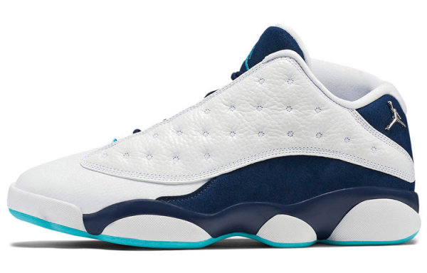 Jordan Air Jordan 13 Retro Low 'Hornets' Low Top Винтажные баскетбольные кроссовки Мужские Белый Синий