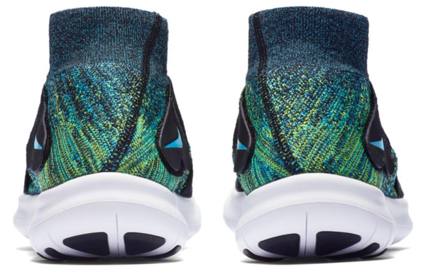 Nike Free RN Дышащий MID Топ Беговые кроссовки Мужской Синий Зеленый