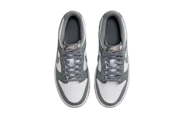 NIKE Dunk Детские Скейтбординги Низкие Топы Серый Белый Kids