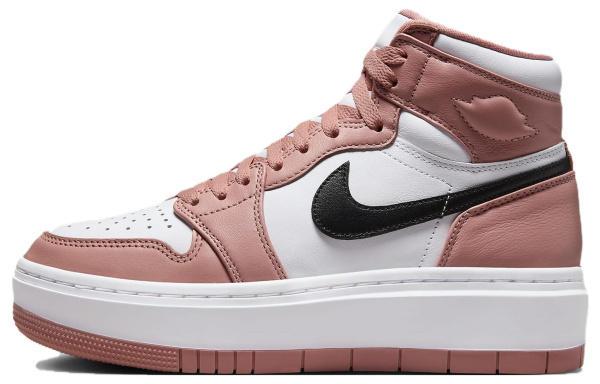 Jordan Air Jordan 1 Амортизация Износостойкий Высокий Топ Винтажные Баскетбольные Кроссовки Женские Белые Розовые