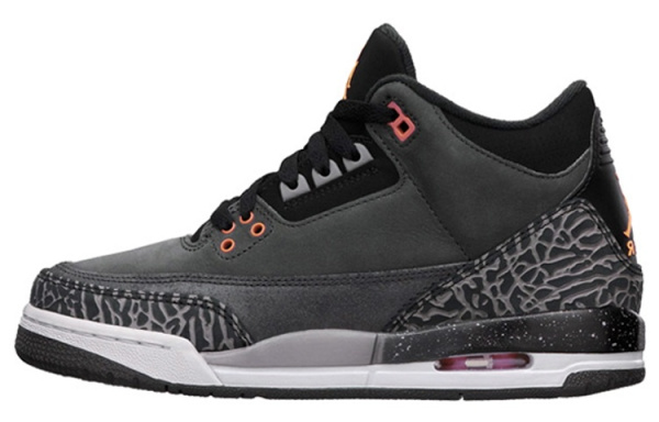 Jordan Air Jordan 3 Retro Fear MID Топ Винтажные Баскетбольные Кроссовки Женские Черные