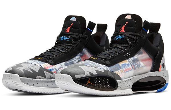 Jordan Air Джордан 34 Low Топ Баскетбольные кроссовки Мужской Черный Белый Международная версия