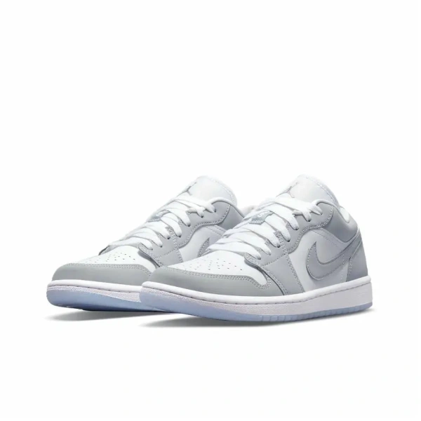Jordan Air Jordan 1 Нижняя юбка Резистентные амортизаторы Низкий топ Детские баскетбольные кроссовки Серый