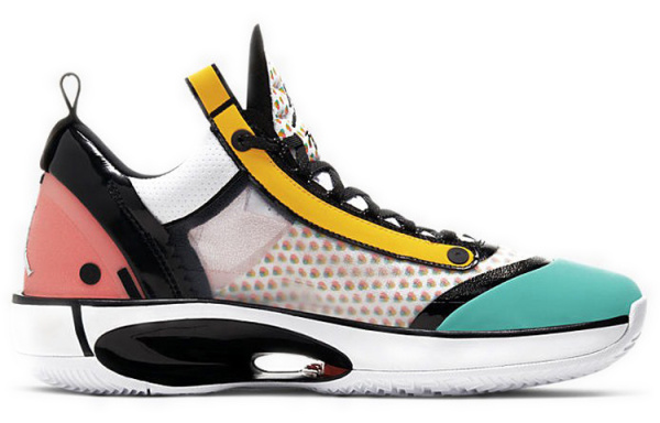 Jordan Air Джордан 34 Low Guo Ailun PF Low Топ Баскетбольные кроссовки для игры Мужской Конфетный цвет