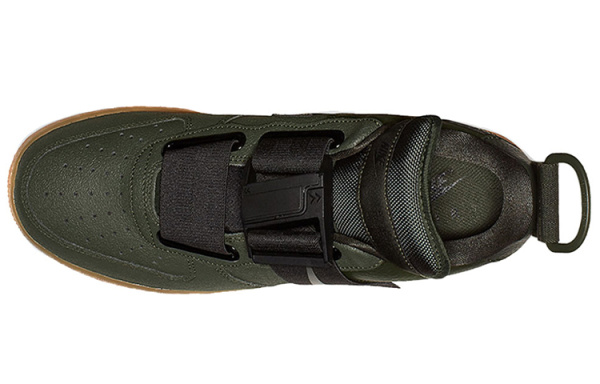 Nike Air FORCE 1 Low Топ Скейтборд Кроссовки Унисекс Армейский зеленый