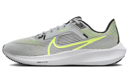 Nike Air Zoom Pegasus 40 Устойчивый к истиранию Дышащий Низкий Топ Марафон Беговые кроссовки Мужские Серый Зеленый