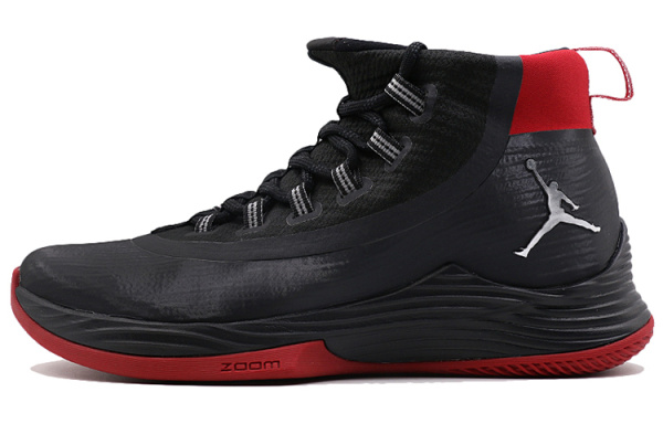 Джордан Ultra Fly 2 X Slip-Resistant Coating And Balance High Top Винтажные баскетбольные кроссовки Мужской Черный Красный
