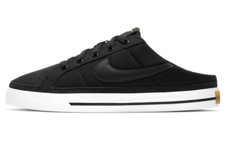 Nike Court Legacy Mule Slip-resistant Амортизация Баланс Низкий Топ Скейтбординг Кроссовки Унисекс Черный