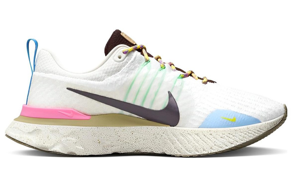 Nike React Infinity Run Flyknit 3 Low Топ Повседневные Беговые Кроссовки Мужские Белый Синий Черный Зеленый Розовый Желтый