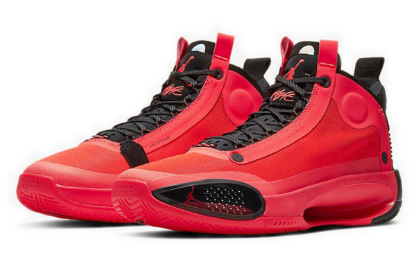 Jordan Air Джордан 34 MID Топ Баскетбольные кроссовки для игры Мужской Черный Красный