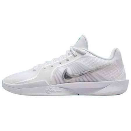 Nike Нижняя юбка Устойчивая к истиранию Низкий Топ Баскетбольные кроссовки Женские Белые