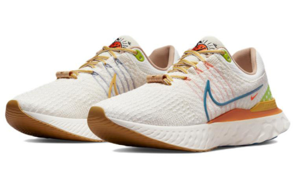 Nike React Infinity Run Flyknit 3 Дышащий и Износостойкий Низкий Топ Повседневные Беговые Кроссовки Мужские Парус Белый