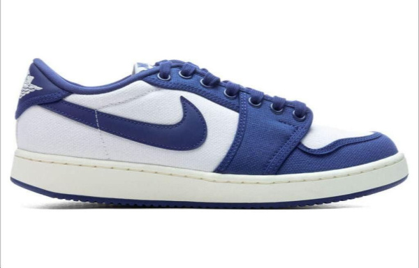 Jordan Air Jordan 1 KO Low 'Kentucky' Устойчивый к истиранию Дышащий Низкий Топ Винтажные Баскетбольные Кроссовки Унисекс Белый Синий