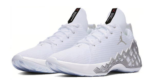 Jordan Jumpman Diamond LOW PF Non Slip Легкий Низкий Топ Баскетбольные кроссовки Мужской Белый Серебряный