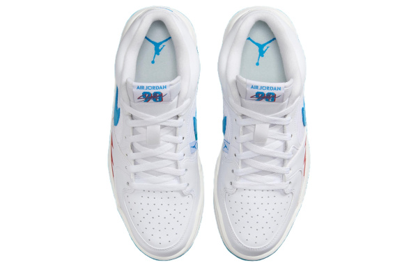 Джордан Stadium 90 Slip Resistant Low Top Casual Женская Белый Синий Красный