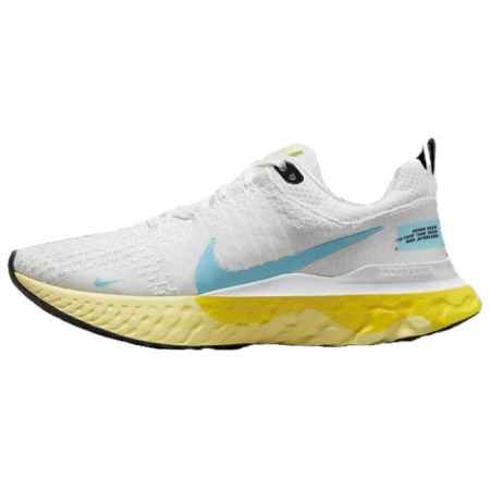 Nike React Infinity Run Flyknit 3 Устойчивый к истиранию Дышащие Низкие Беговые кроссовки Унисекс Бежевые